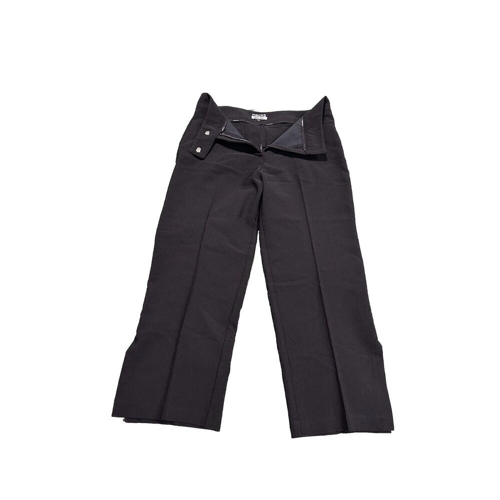 Fibers Barbara Lesser Womens Crop Capri Black Trouser Size 6